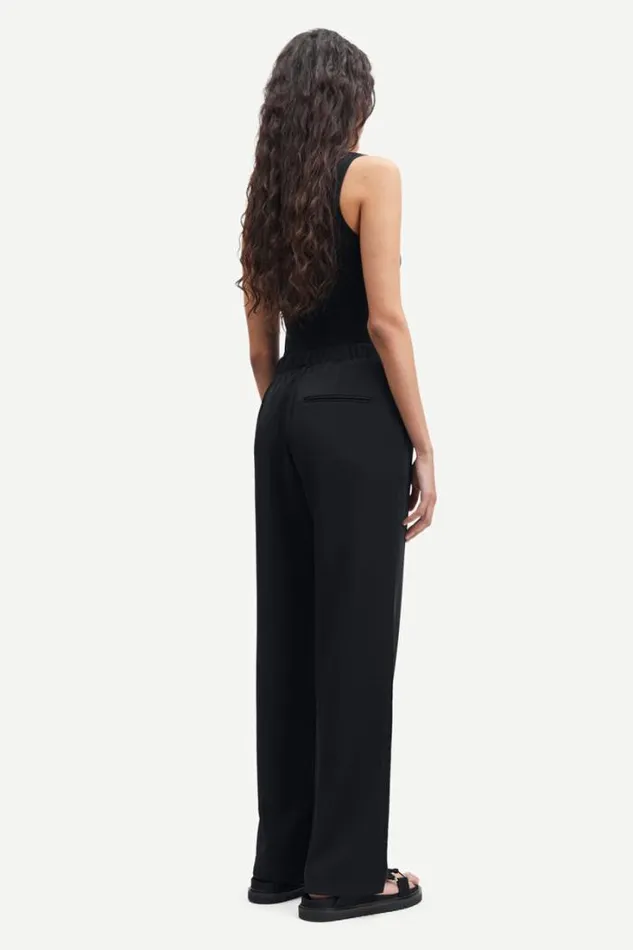 Woman Hoys Straight Pants 7331 Black Samse Samse Trousers