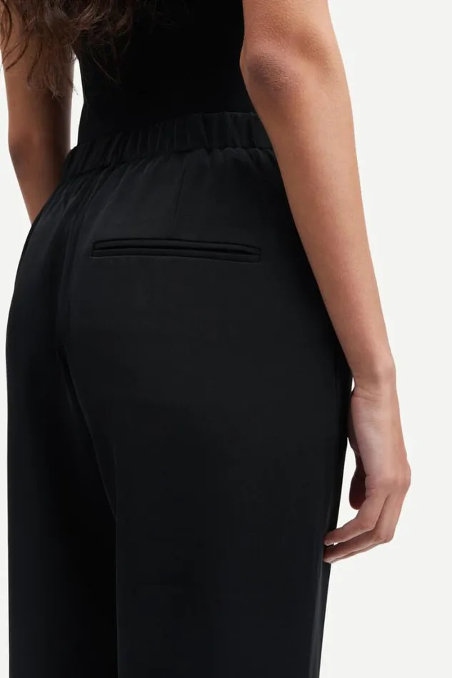 Woman Hoys Straight Pants 7331 Black Samse Samse Trousers