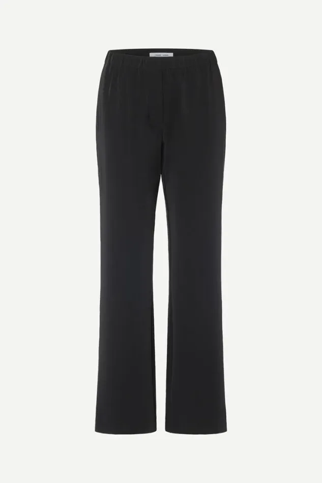 Woman Hoys Straight Pants 7331 Black Samse Samse Trousers