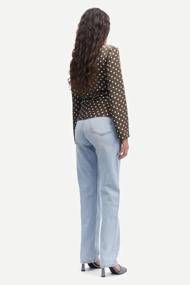 Woman Ivanka Blouse 14896 Dott Brown Samse Samse Shirts and Blouses