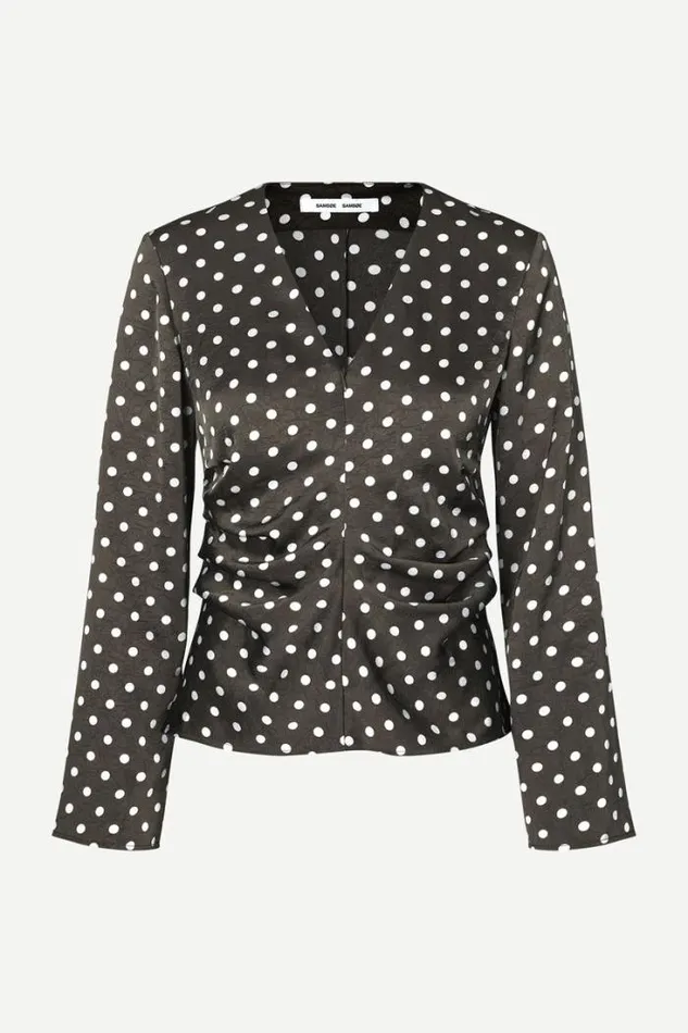 Woman Ivanka Blouse 14896 Dott Brown Samse Samse Shirts and Blouses