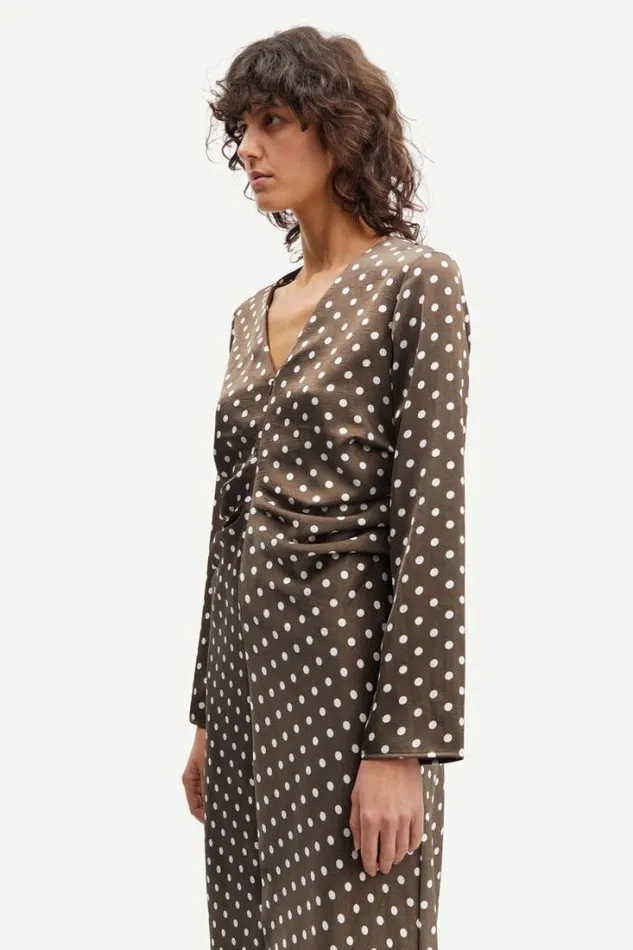 Woman Ivanka Dress 14896 Dott Brown Samse Samse Dresses and Jumpsuits