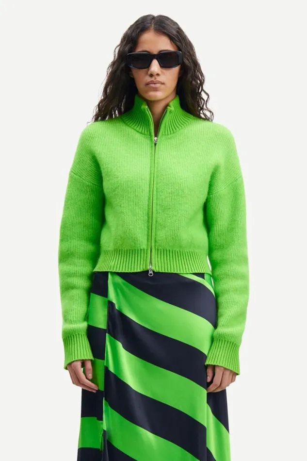 Woman Jeanne Cardigan 14945 Green Flash Samse Samse Knitwear