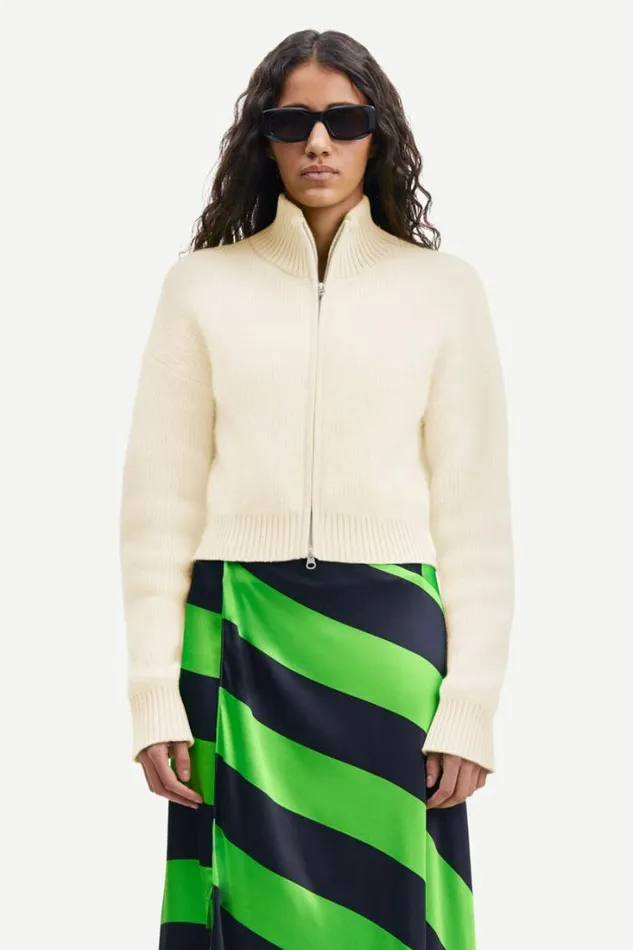 Woman Jeanne Cardigan 14945 White Onyx Samse Samse Knitwear