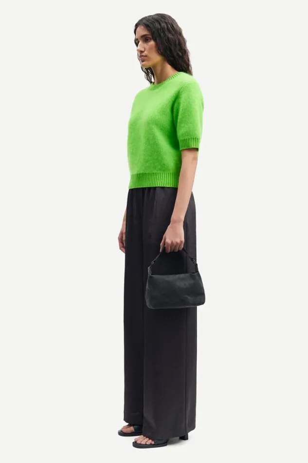 Woman Jeanne Short Sleeves 14945 Green Flash Samse Samse Knitwear