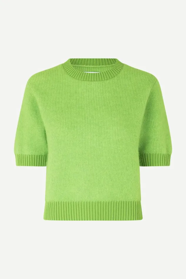 Woman Jeanne Short Sleeves 14945 Green Flash Samse Samse Knitwear