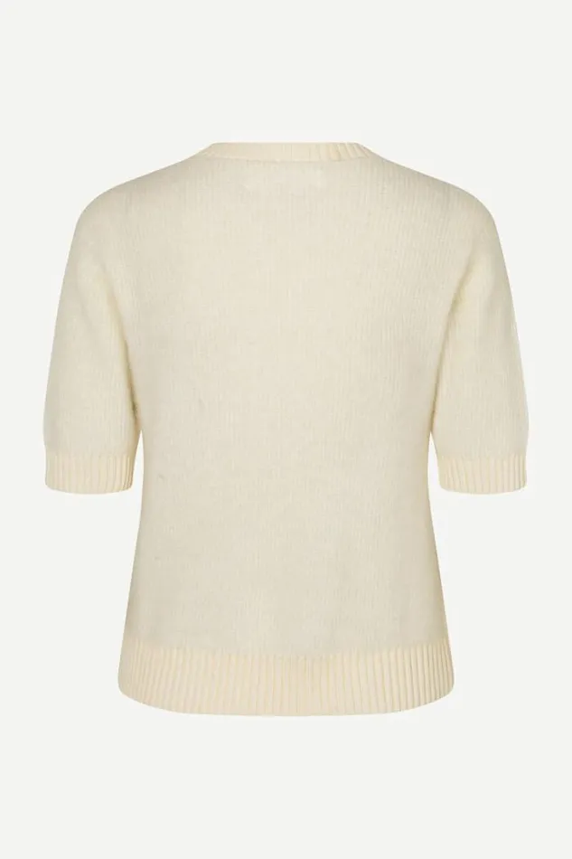 Woman Jeanne Short Sleeves 14945 White Onyx Samse Samse Knitwear