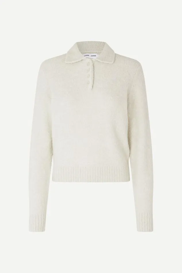 Woman Jessi Polo 14464 White Onyx Samse Samse Knitwear