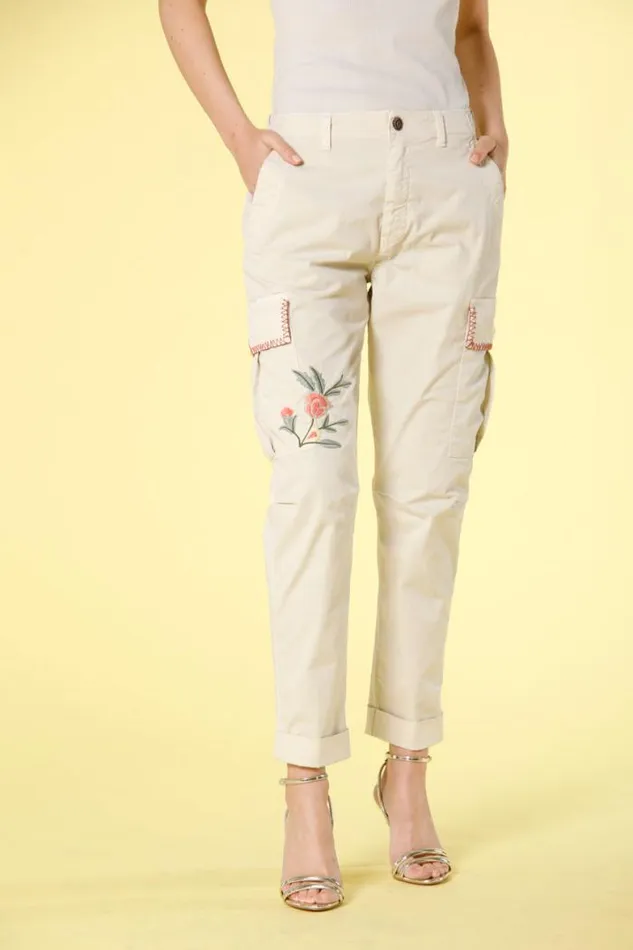 Woman Judy Archivio Cargo Pants In Cotton Twill With Embroidery Relaxed Mason039s Pants Woman Judy Archivio Cargo Pants In Cotton Twill With Embroidery Relaxed Mason039s Pants