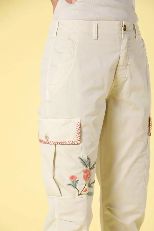 Woman Judy Archivio Cargo Pants In Cotton Twill With Embroidery Relaxed Mason039s Pants