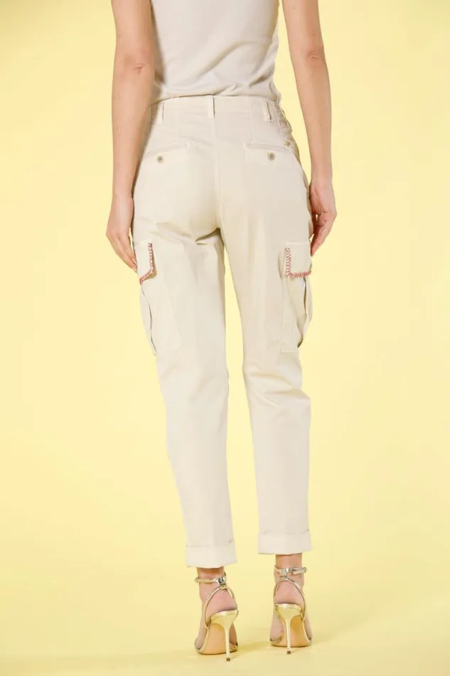 Woman Judy Archivio Cargo Pants In Cotton Twill With Embroidery Relaxed Mason039s Pants