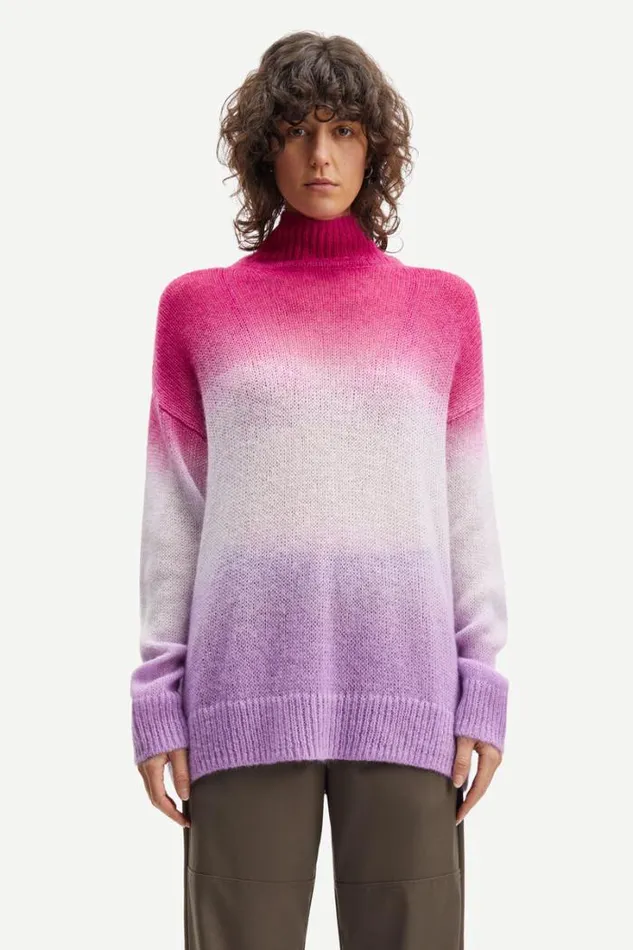 Woman Juliette Turtleneck 14946 Fuchsia Fedora Ombre Samse Samse Knitwear