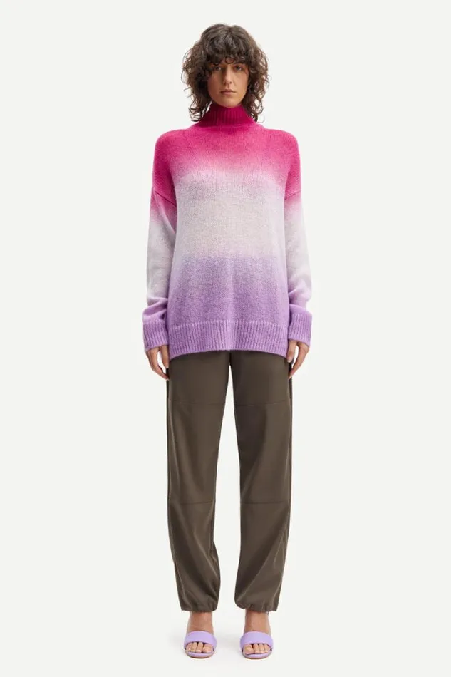 Woman Juliette Turtleneck 14946 Fuchsia Fedora Ombre Samse Samse Knitwear