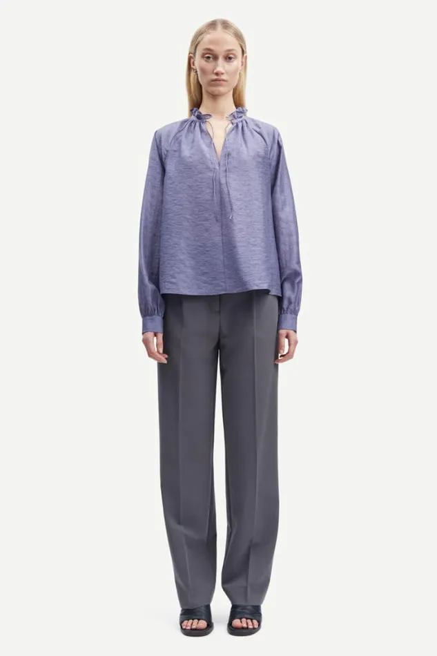 Woman Karookhi Blouse 14641 Blue Granite Whizz Samse Samse Shirts and Blouses