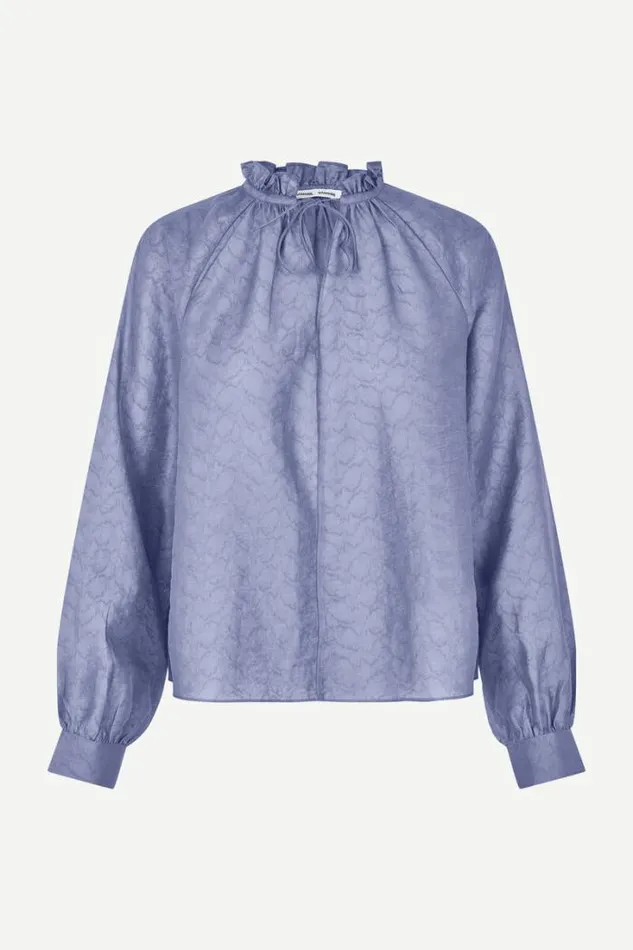 Woman Karookhi Blouse 14641 Blue Granite Whizz Samse Samse Shirts and Blouses