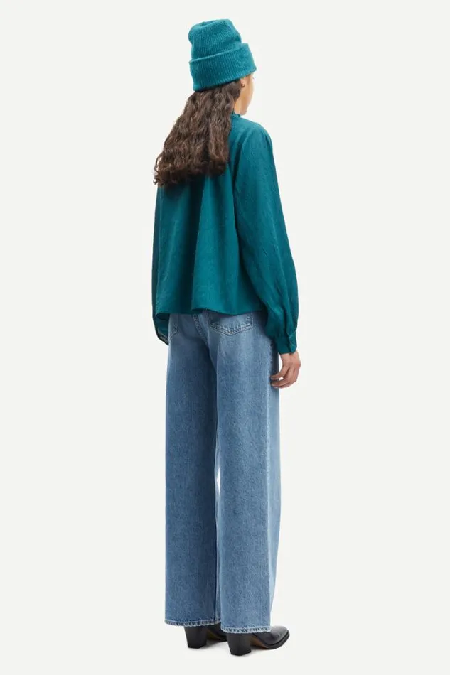 Woman Karookhi Blouse 15043 Atlantic Deep Samse Samse Shirts and Blouses