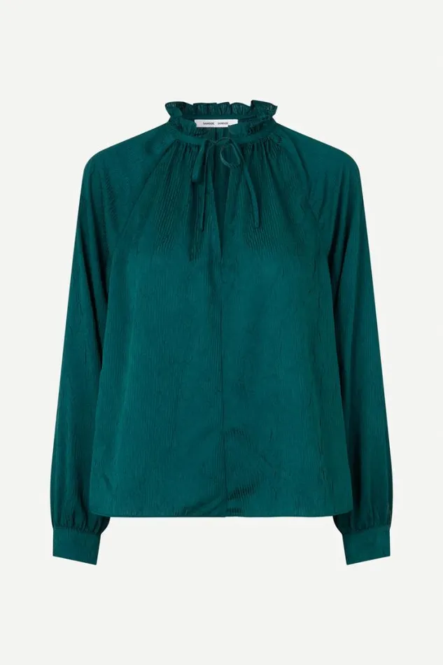 Woman Karookhi Blouse 15043 Atlantic Deep Samse Samse Shirts and Blouses