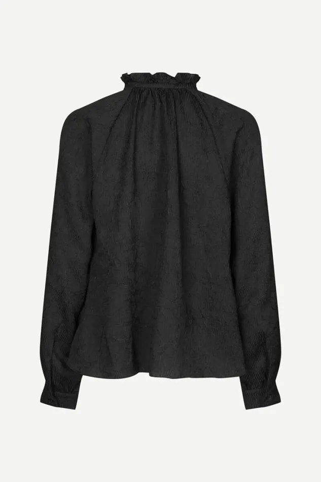 Woman Karookhi Blouse 15043 Black Samse Samse Shirts and Blouses