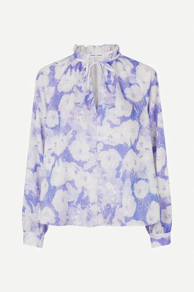 Woman Karookhi Blouse 15043 Freesia Purple Samse Samse Shirts and Blouses