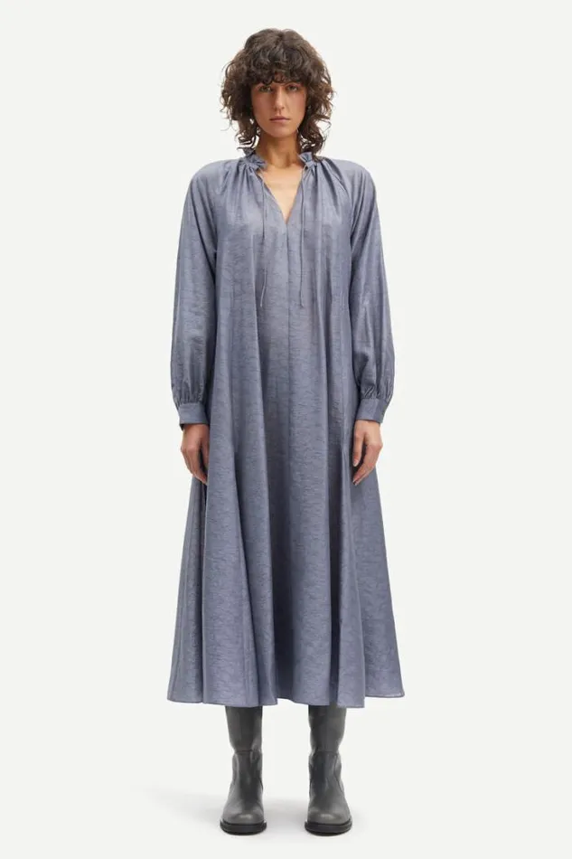 Woman Karookhi Long Dress 14641 Blue Granite Whizz Samse Samse Dresses and Jumpsuits