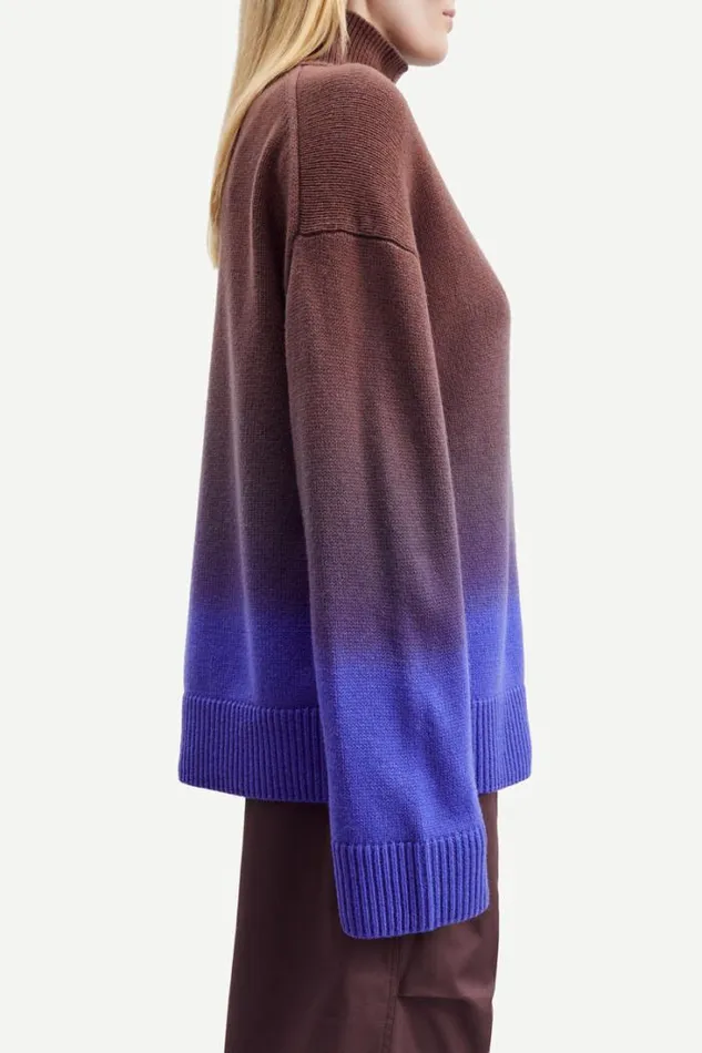 Woman Keiks Turtleneck 15023 Peppercorn Ombre Samse Samse Knitwear