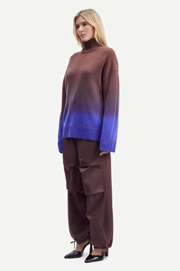 Woman Keiks Turtleneck 15023 Peppercorn Ombre Samse Samse Knitwear