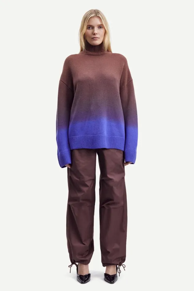 Woman Keiks Turtleneck 15023 Peppercorn Ombre Samse Samse Knitwear