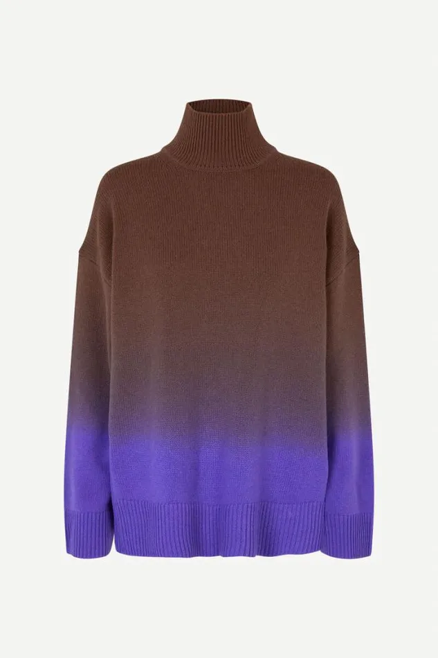 Woman Keiks Turtleneck 15023 Peppercorn Ombre Samse Samse Knitwear
