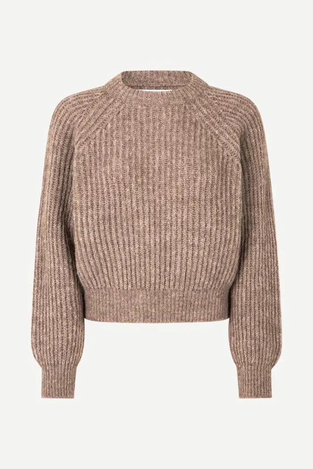 Woman Layla Crew Neck 15009 Grey Blue Mel Samse Samse Knitwear