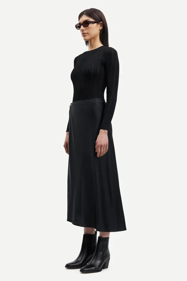 Woman Lea Crew Neck 15025 Black Samse Samse Knitwear