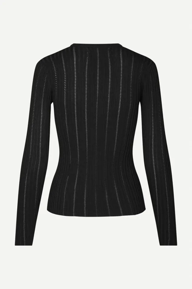 Woman Lea Crew Neck 15025 Black Samse Samse Knitwear
