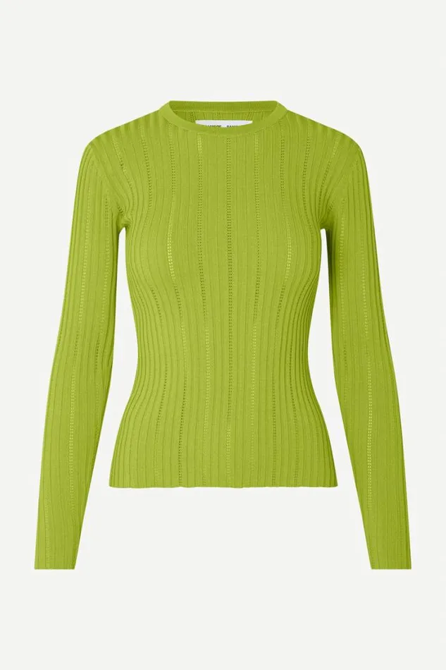 Woman Lea Crew Neck 15025 Macaw Green Samse Samse Knitwear