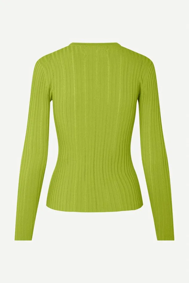 Woman Lea Crew Neck 15025 Macaw Green Samse Samse Knitwear