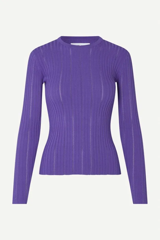 Woman Lea Crew Neck 15025 Simply Purple Samse Samse Knitwear