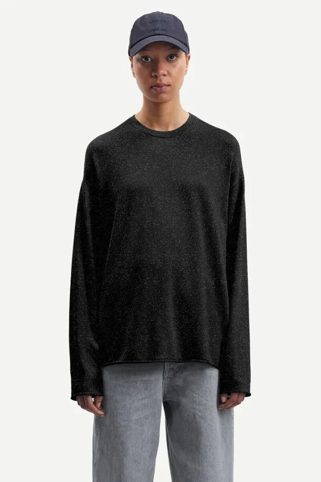 Woman Lillian Crew Neck 12917 Black Samse Samse Knitwear