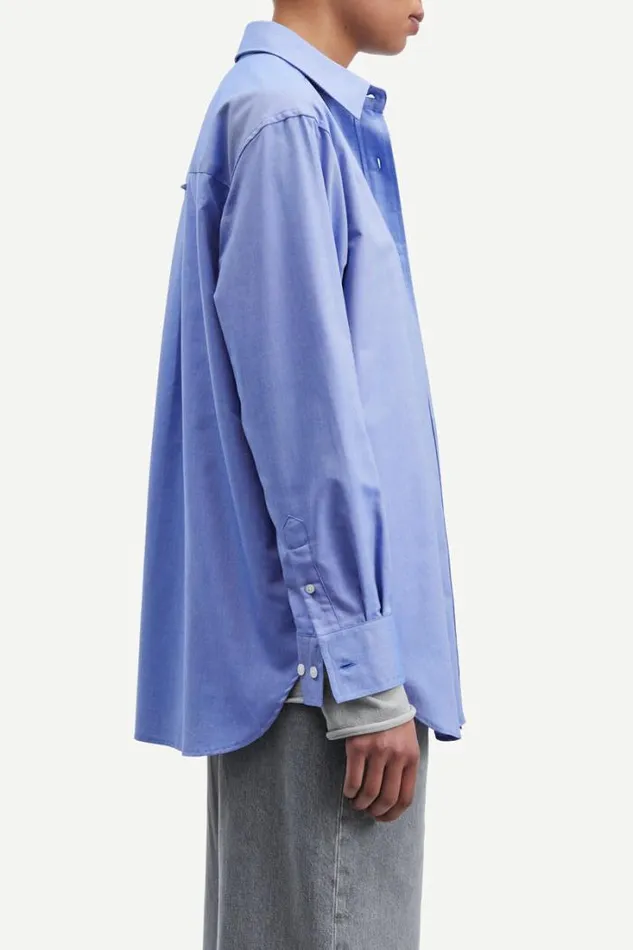 Woman Lova Shirt 15041 Oxford Blue Samse Samse Shirts and Blouses