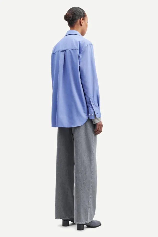 Woman Lova Shirt 15041 Oxford Blue Samse Samse Shirts and Blouses