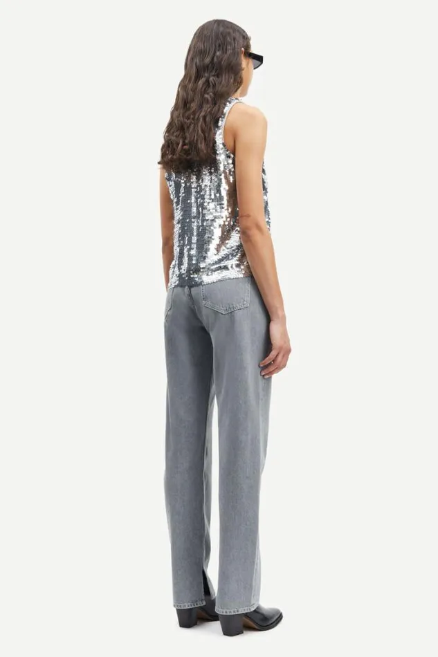 Woman Lykke Top 15036 Silver Samse Samse Tshirts