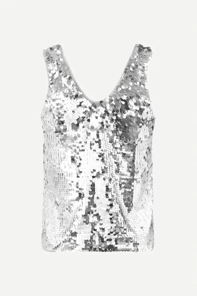 Woman Lykke Top 15036 Silver Samse Samse Tshirts