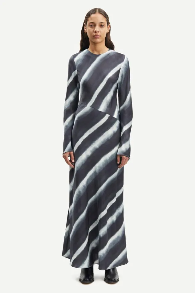 Woman Madeleine Dress 14905 Striped Ombre Blue Samse Samse Dresses and Jumpsuits