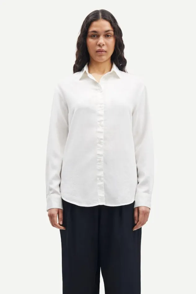 Woman Madisoni Shirt 14982 Marshmallow Samse Samse Shirts and Blouses
