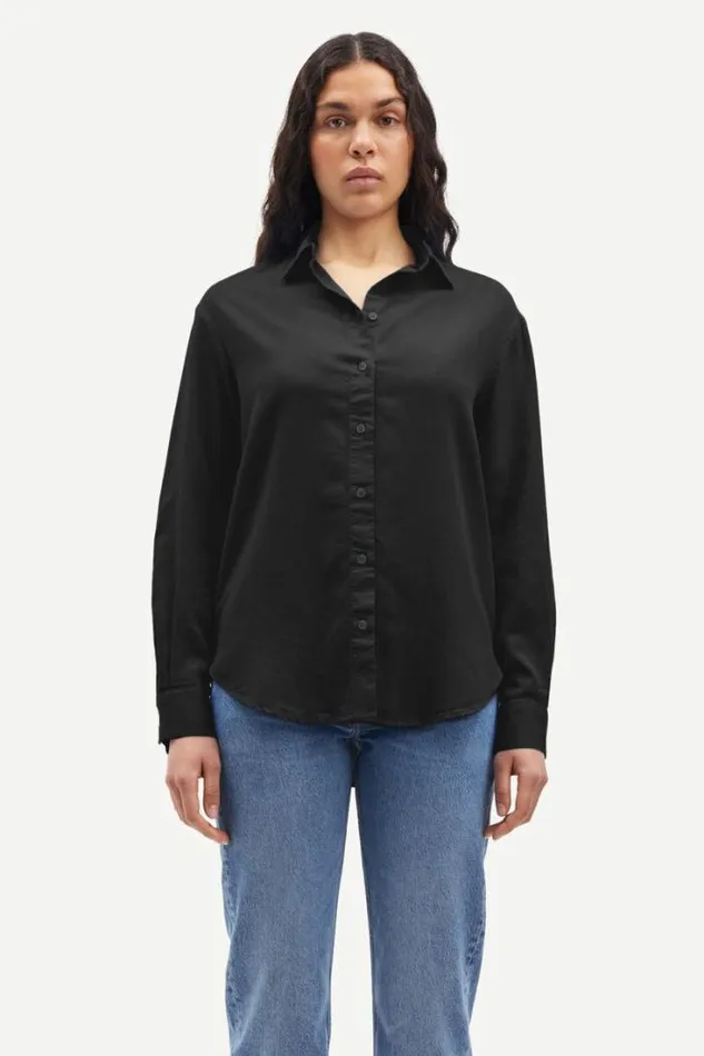Woman Madisoni Shirt 14982 Washed Black Samse Samse Matching Sets