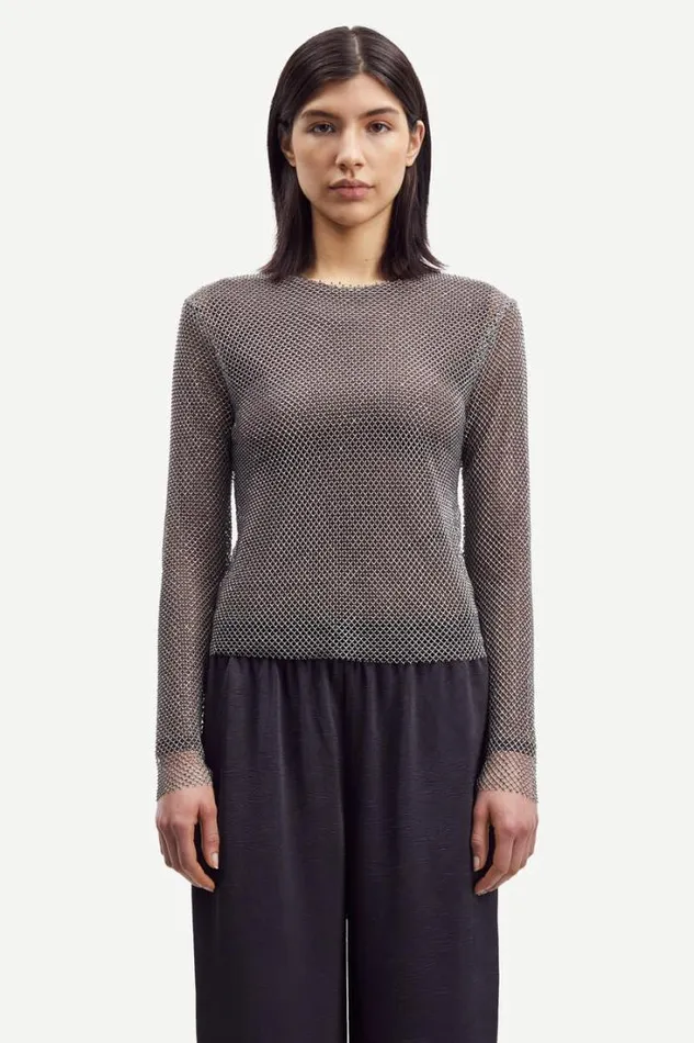 Woman Magda Blouse 15062 Light Grey Samse Samse Shirts and Blouses