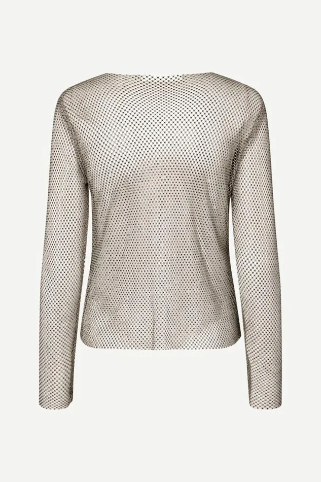 Woman Magda Blouse 15062 Light Grey Samse Samse Shirts and Blouses