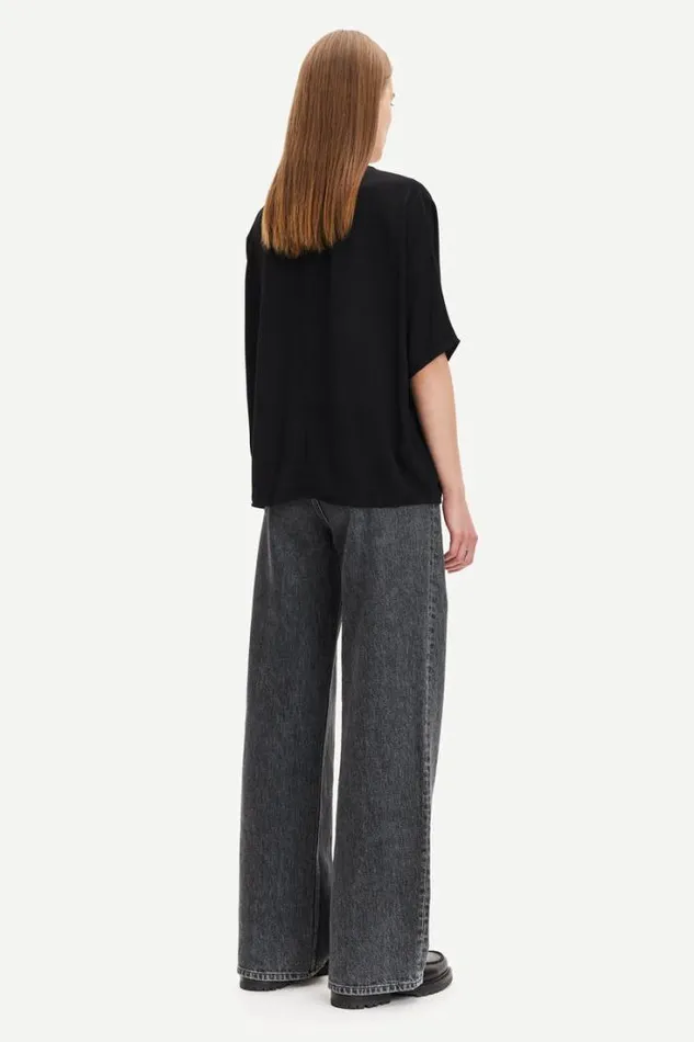 Woman Mains Tee 5687 Black Samse Samse Shirts and Blouses