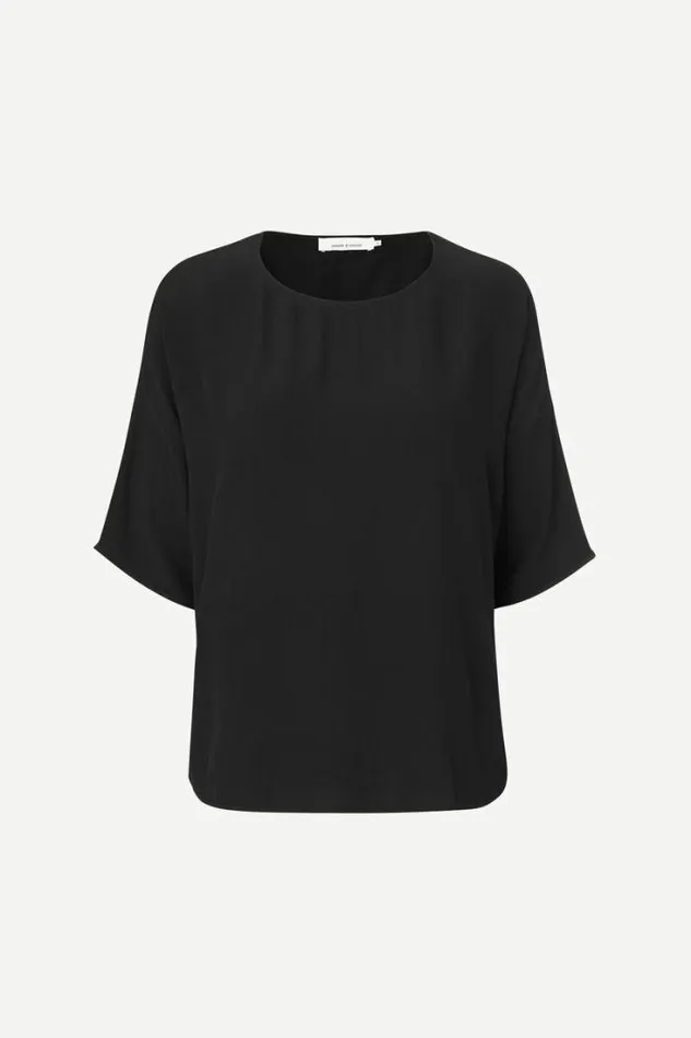 Woman Mains Tee 5687 Black Samse Samse Shirts and Blouses