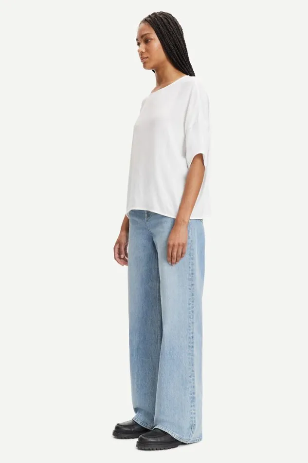 Woman Mains Tee 5687 Clear Cream Samse Samse Shirts and Blouses