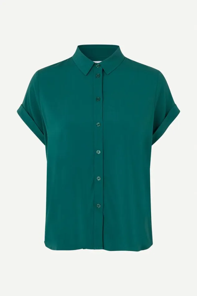 Woman Majan Ss Shirt 9942 Atlantic Deep Samse Samse Shirts and Blouses