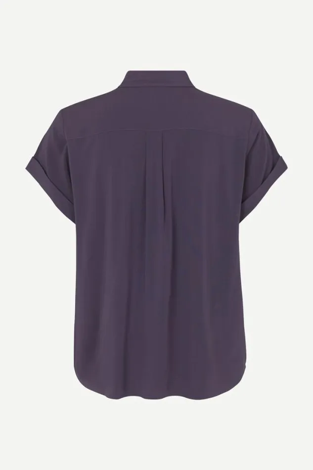 Woman Majan Ss Shirt 9942 Sweet Grape Samse Samse Shirts and Blouses