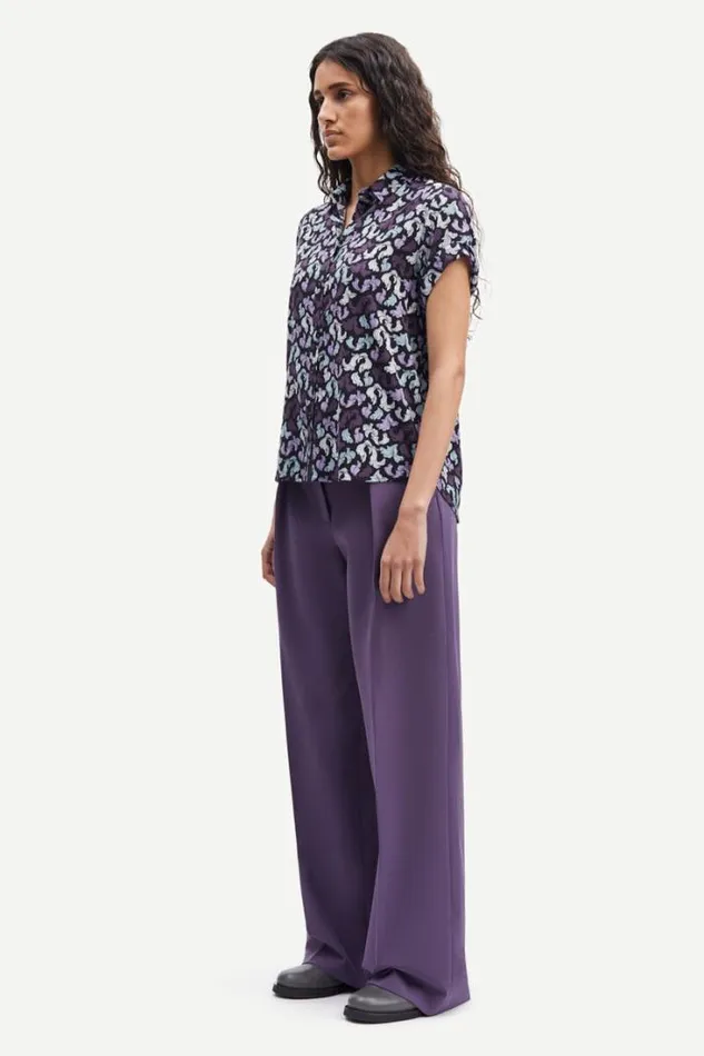Woman Majan Ss Shirt Aop 9942 Wings Rhapsody Samse Samse Shirts and Blouses